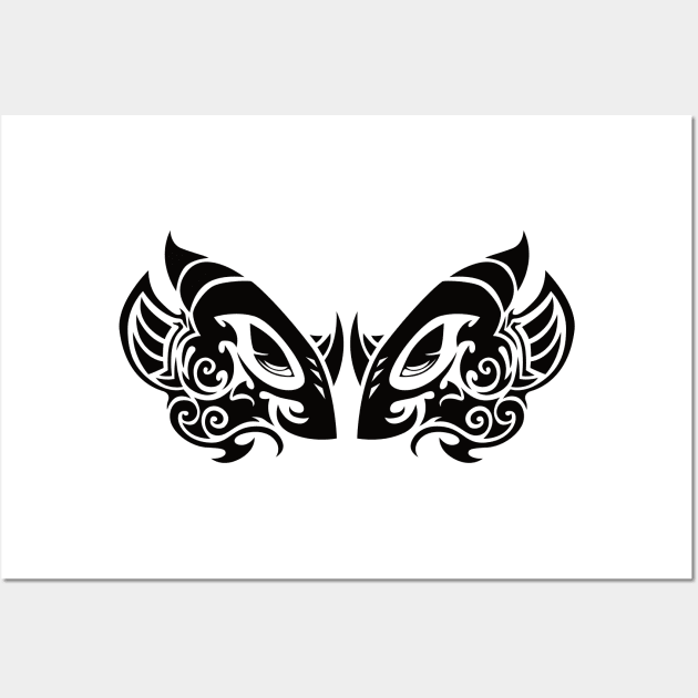 Abstract tribal tattoo with eye concept No. A8 Wall Art by BlackArtProject